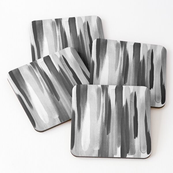 Item preview, Contemporary Modern Black, White And Gray Abstract Streaks designed and sold by DEC02.