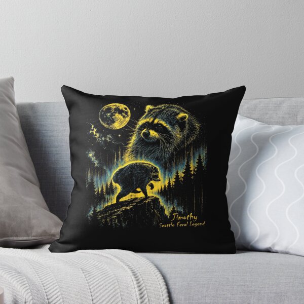 Item preview, Jimothy Seattle Raccoon Feral Legend Retro Moon Art  designed and sold by Juansustait.