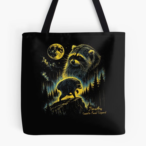 Item preview, Jimothy Seattle Raccoon Feral Legend Retro Moon Art  designed and sold by Juansustait.