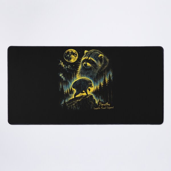 Item preview, Jimothy Seattle Raccoon Feral Legend Retro Moon Art  designed and sold by Juansustait.