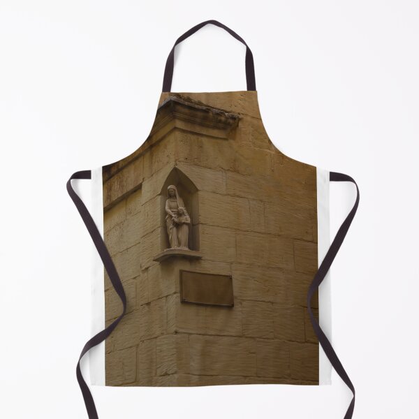 Item preview, Stone Madonna Statue in Wall Niche on Historic Building Evoking Faith and Quiet Contemplation designed and sold by Nmallia.