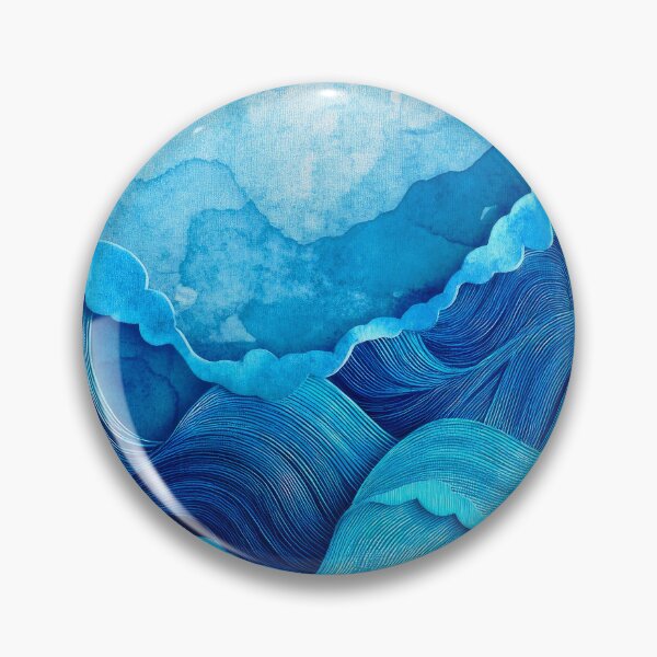 Item preview, Turquoise-Blue Hues And Aqua Ocean Waves Abstract  designed and sold by DEC02.