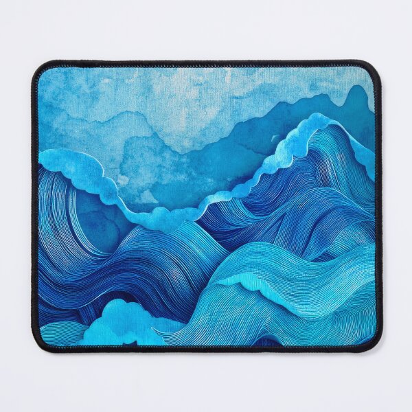 Item preview, Turquoise-Blue Hues And Aqua Ocean Waves Abstract designed and sold by DEC02.