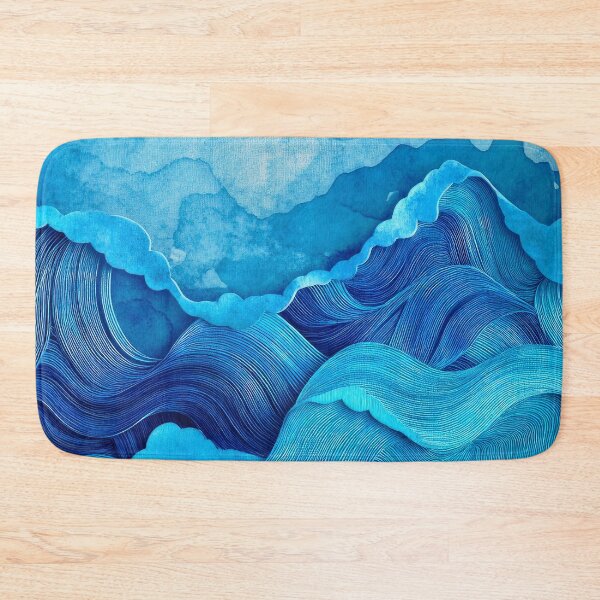 Item preview, Turquoise-Blue Hues And Aqua Ocean Waves Abstract  designed and sold by DEC02.