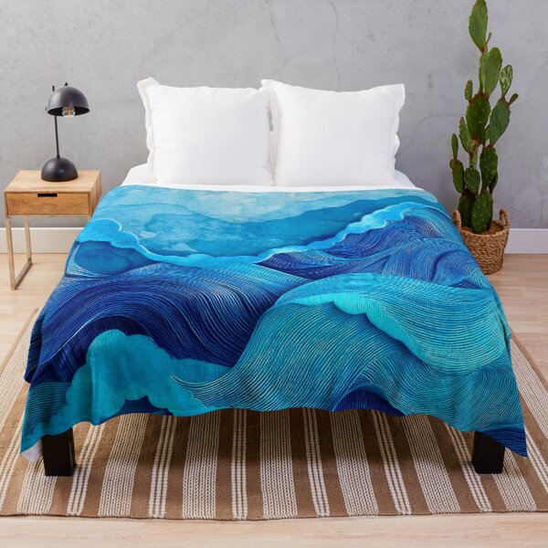 Item preview, Turquoise-Blue Hues And Aqua Ocean Waves Abstract designed and sold by DEC02.
