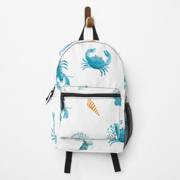 Item preview, Coastal Seashells & Lobsters Pattern | Blue Nautical Marine Life Illustration designed and sold by Ramona-Gliga.