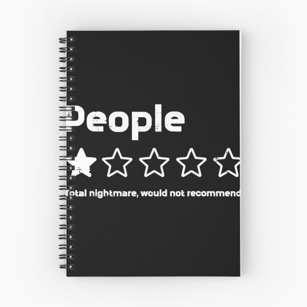 Item preview, People Total Nightmare Would Not Recommend Introvert Misanthrope Funny Review designed and sold by Hugosploosh.