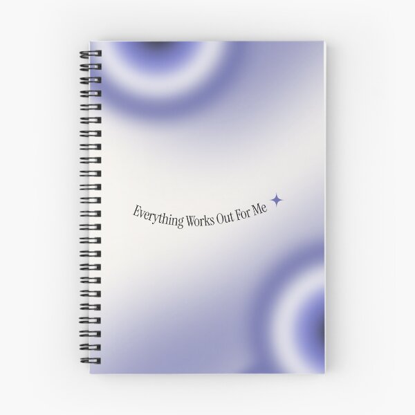 Item preview, Everything Works Out For Me Dark Blue Aura Gradient Quote Aesthetic designed and sold by hannahbee.