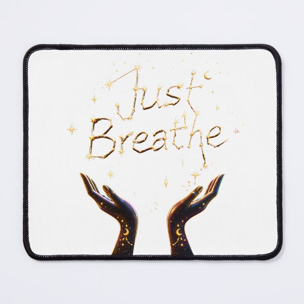 Item preview, Just Breathe Celestial Constellation T-Shirt | Cosmic Mindfulness Galaxy Art | Gold Spiritual Stars Quote designed and sold by imbreath.
