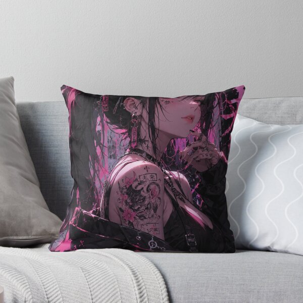 Item preview, Cyberpunk Anime Girl Pink Aesthetic | Neon Goth Manga Art designed and sold by AnimDream .