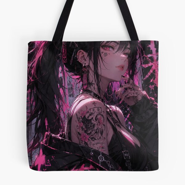 Item preview, Cyberpunk Anime Girl Pink Aesthetic | Neon Goth Manga Art designed and sold by AnimDream .