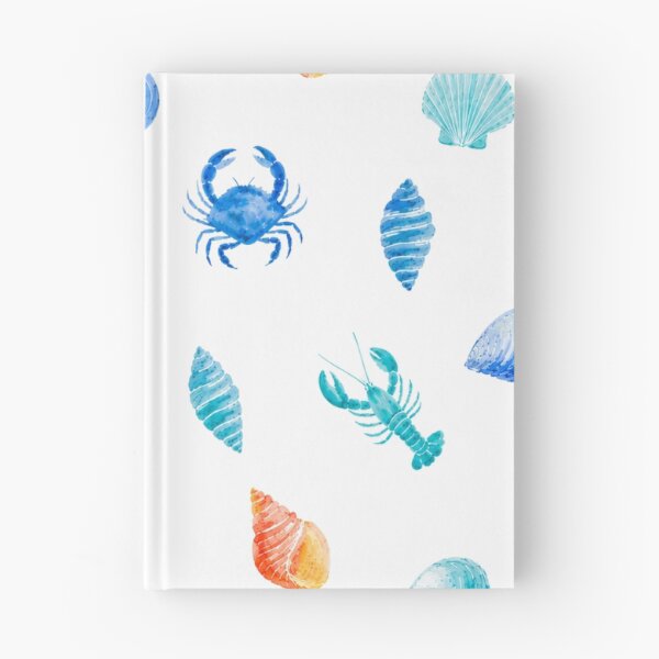 Item preview, Coastal Seashells & Lobsters Pattern | Blue Nautical Marine Life Illustration designed and sold by Ramona-Gliga.