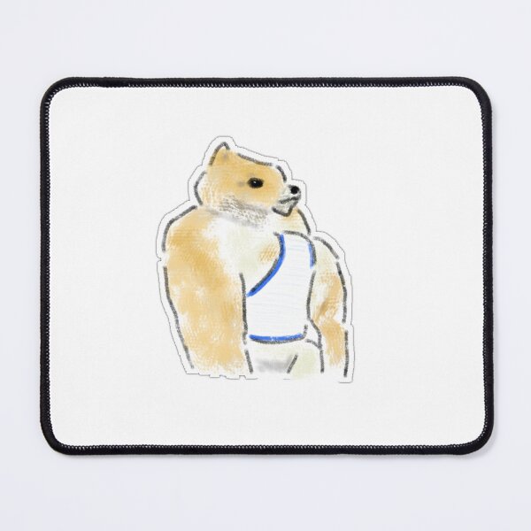 Item preview, Funny Muscle Shiba Inu Doge Meme Illustration designed and sold by raun.draw.