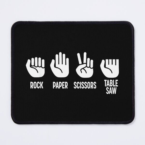 Item preview, Rock Paper Scissors Table Saw Woodworker Builder Craftsman Humor designed and sold by Hugosploosh.