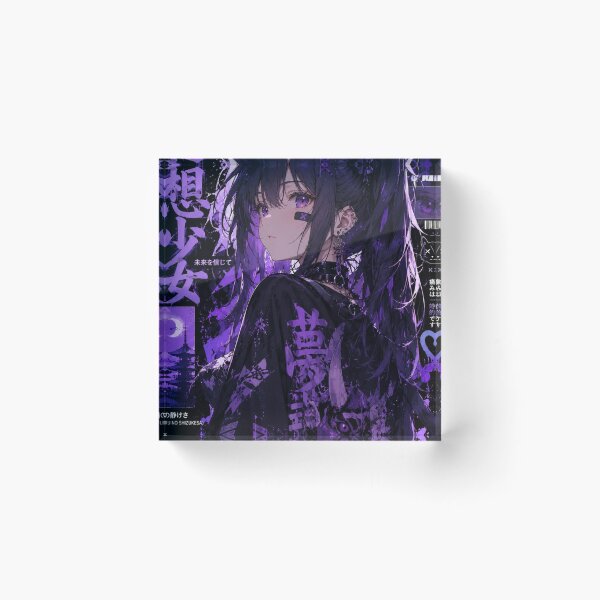 Item preview, Purple Anime Girl Dreamcore | Gothic Manga Aesthetic designed and sold by AnimDream .