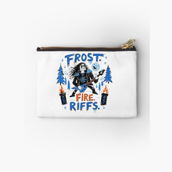Item preview, Frost Fire Riffs T-Shirt | Black Metal Guitarist Nordic Metal Music Shirt designed and sold by Popstudio85.