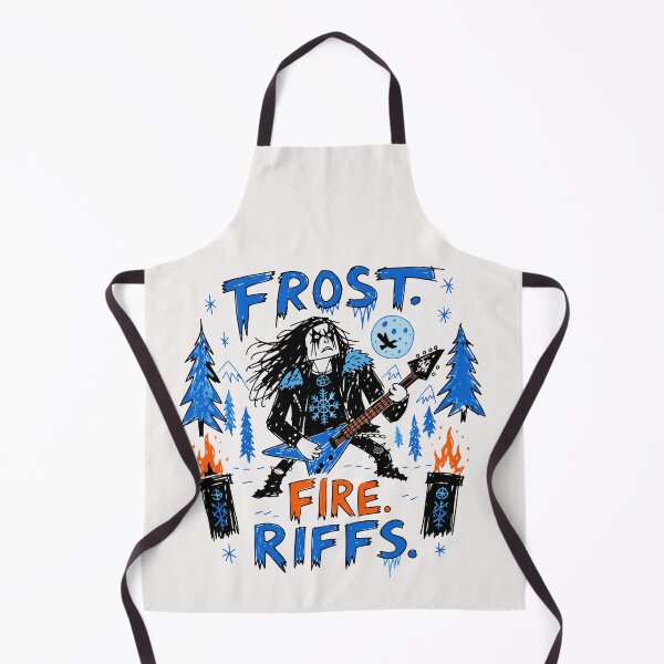 Item preview, Frost Fire Riffs T-Shirt | Black Metal Guitarist Nordic Metal Music Shirt designed and sold by Popstudio85.