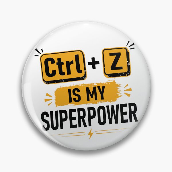 Item preview, Ctrl + Z Is My Superpower | Funny Graphic Designer Typography Design Sticker designed and sold by Grapyziip.