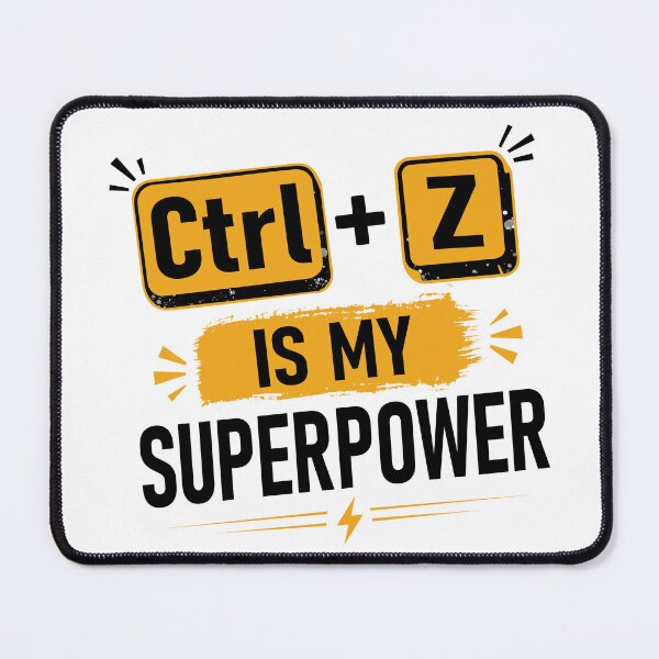 Item preview, Ctrl + Z Is My Superpower | Funny Graphic Designer Typography Design Sticker designed and sold by Grapyziip.