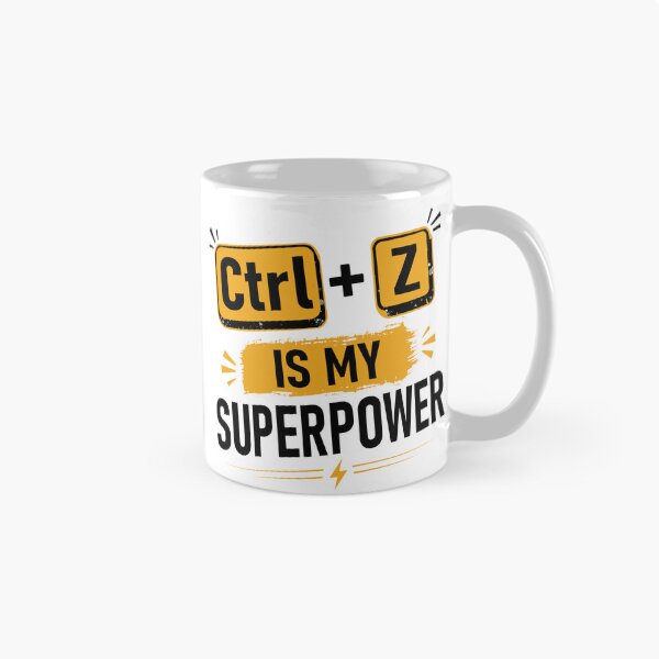 Item preview, Ctrl + Z Is My Superpower | Funny Graphic Designer Typography Design Sticker designed and sold by Grapyziip.