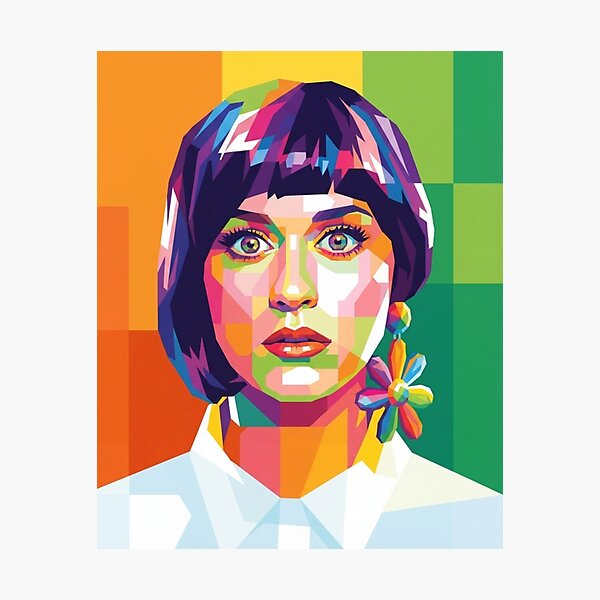 Item preview, Katy Perry Colorful Geometric Portrait designed and sold by Vicky021.
