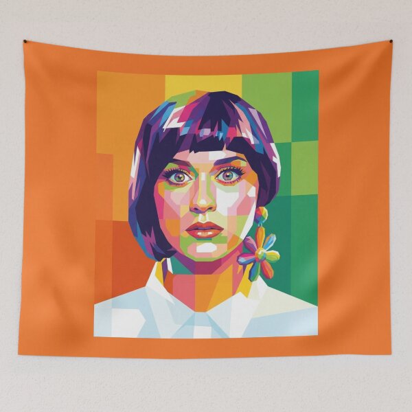 Item preview, Katy Perry Colorful Geometric Portrait designed and sold by Vicky021.