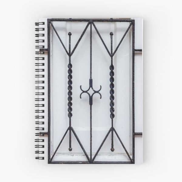 Item preview, Decorative Wrought Iron Window Grille With Twisted Bars And Geometric Design On White Wall designed and sold by Nmallia.
