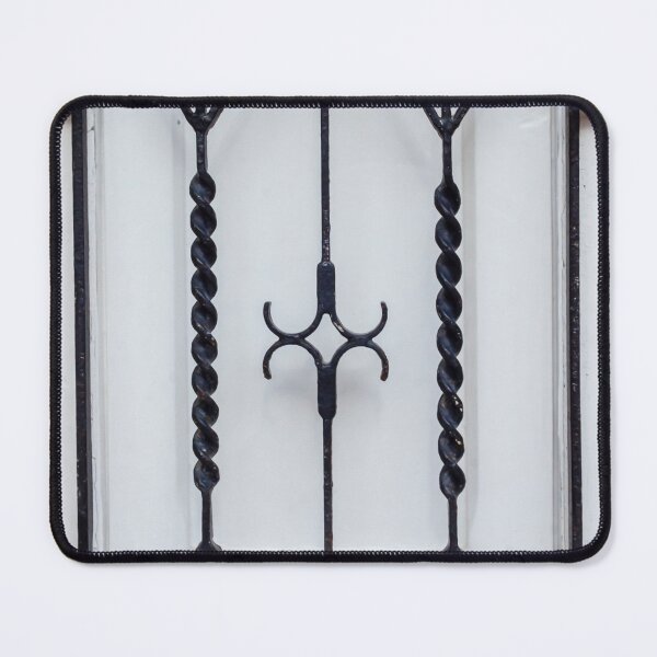 Item preview, Decorative Wrought Iron Window Grille With Twisted Bars And Geometric Design On White Wall designed and sold by Nmallia.