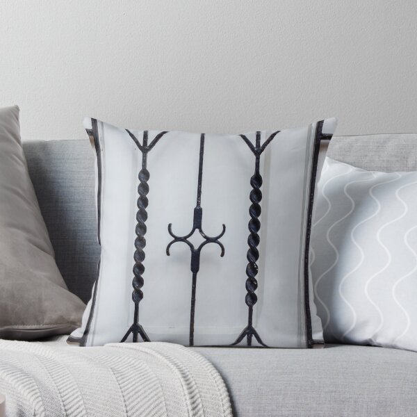 Item preview, Decorative Wrought Iron Window Grille With Twisted Bars And Geometric Design On White Wall designed and sold by Nmallia.
