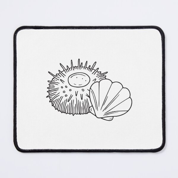Item preview, A seashell resting close to a spherical sea urchin designed and sold by rasagamastore.