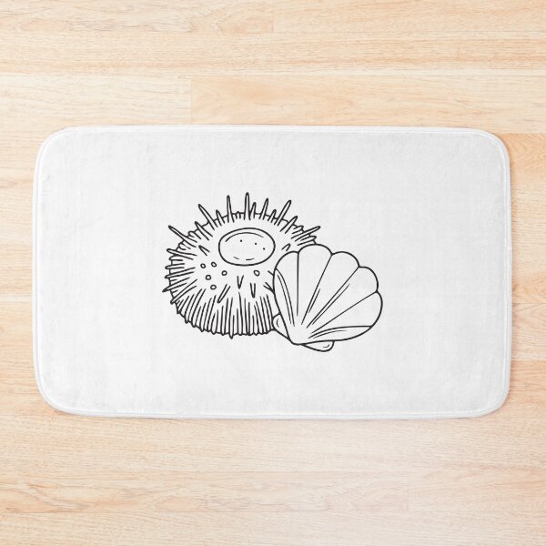 Item preview, A seashell resting close to a spherical sea urchin designed and sold by rasagamastore.