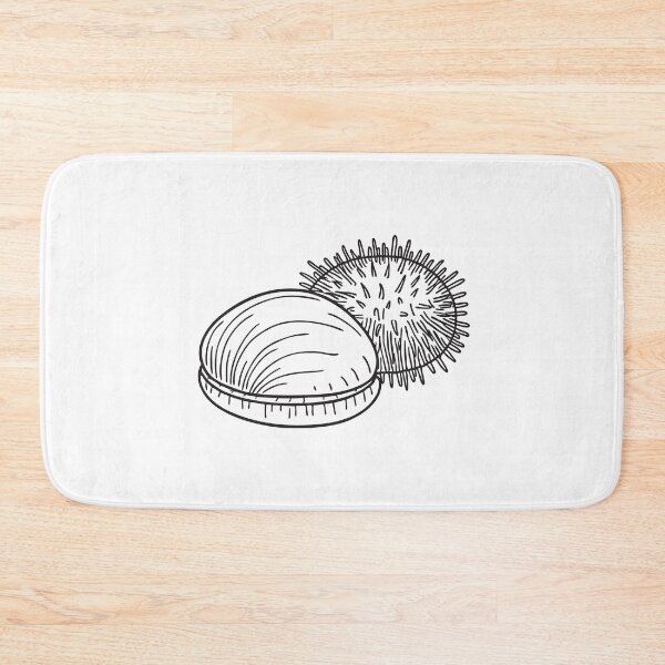Item preview, A shell placed beside a circular sea urchin designed and sold by rasagamastore.