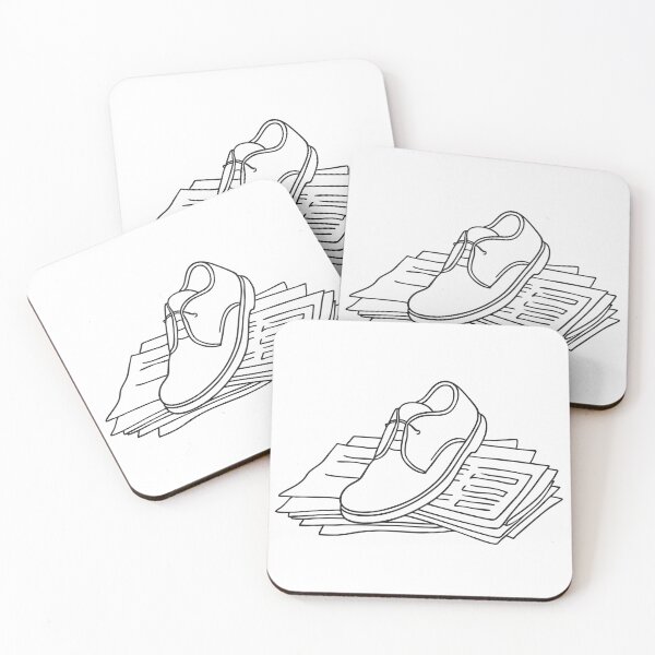 Item preview, A half worn shoe next to scattered sheets of newspaper designed and sold by rasagamastore.