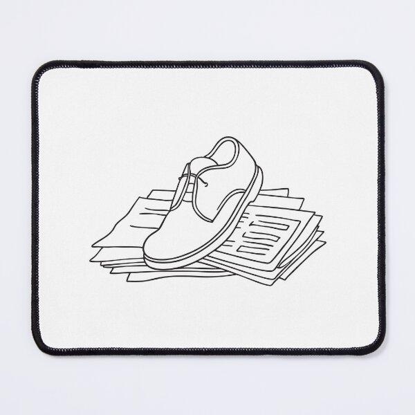 Item preview, A half worn shoe next to scattered sheets of newspaper designed and sold by rasagamastore.