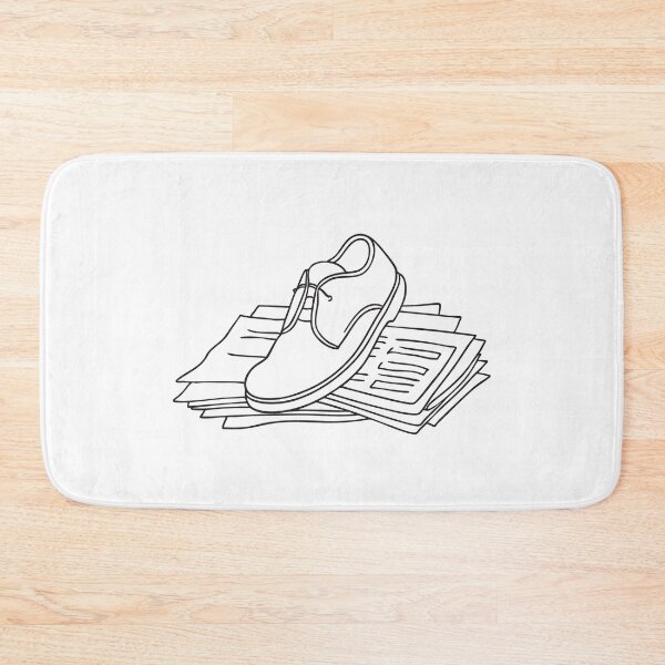 Item preview, A half worn shoe next to scattered sheets of newspaper designed and sold by rasagamastore.
