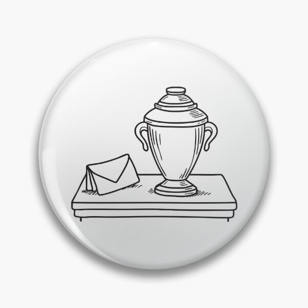 Item preview, A plain urn sitting near a folded note on a side table designed and sold by rasagamastore.
