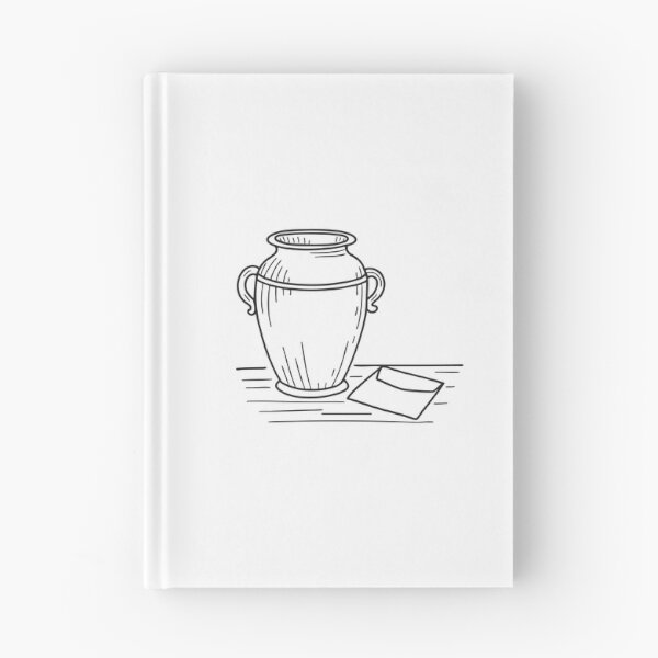 Item preview, A modest urn positioned beside a folded paper note designed and sold by rasagamastore.
