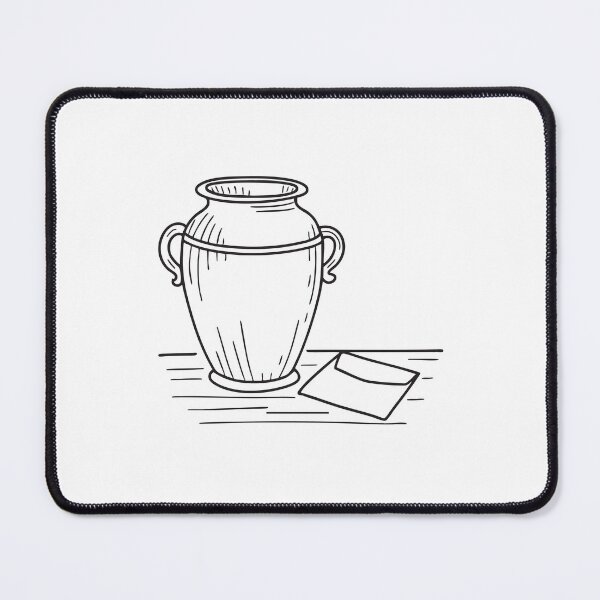 Item preview, A modest urn positioned beside a folded paper note designed and sold by rasagamastore.