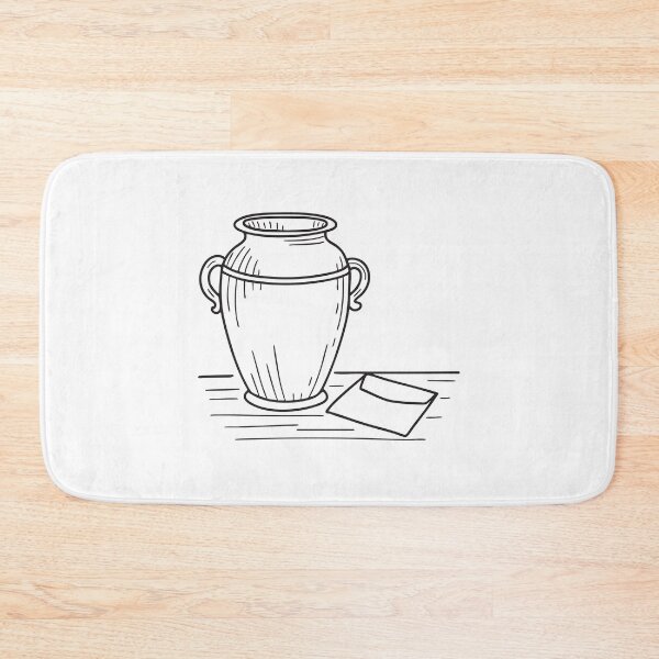 Item preview, A modest urn positioned beside a folded paper note designed and sold by rasagamastore.