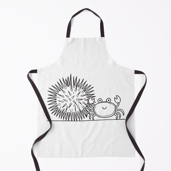 Item preview, A little crab crawling next to a sea urchin underwater designed and sold by rasagamastore.