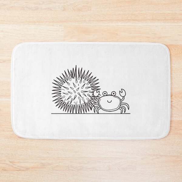 Item preview, A little crab crawling next to a sea urchin underwater designed and sold by rasagamastore.
