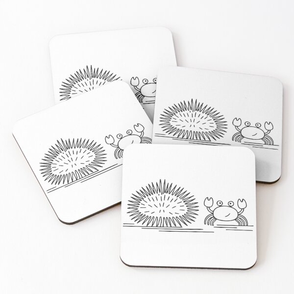 Item preview, A crab scuttling near a spiny urchin below the sea designed and sold by rasagamastore.