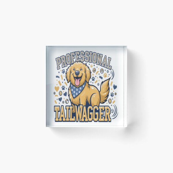 Item preview, Professional Tail Wagger Funny Golden Retriever Dog Lover Gift designed and sold by ClaussShop.