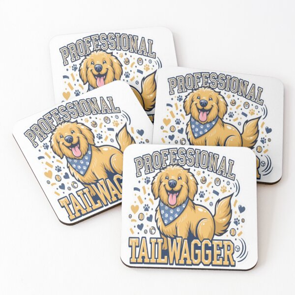 Item preview, Professional Tail Wagger Funny Golden Retriever Dog Lover Gift designed and sold by ClaussShop.