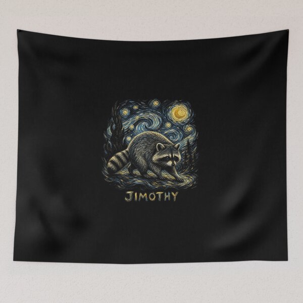 Item preview, Jimothy Raccoon Van Gogh Starry Night designed and sold by MatherFisher.