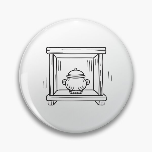 Item preview, A petite urn resting in a wooden display shelf designed and sold by rasagamastore.