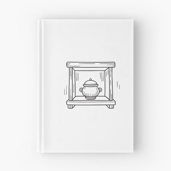 Item preview, A petite urn resting in a wooden display shelf designed and sold by rasagamastore.