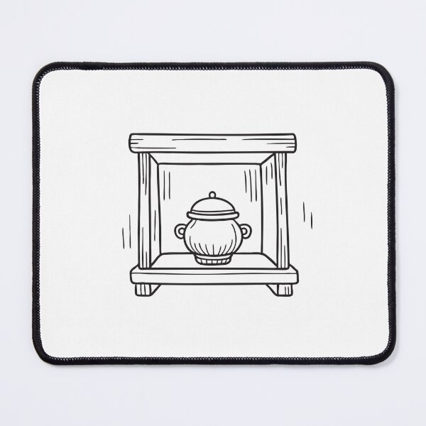 Item preview, A petite urn resting in a wooden display shelf designed and sold by rasagamastore.