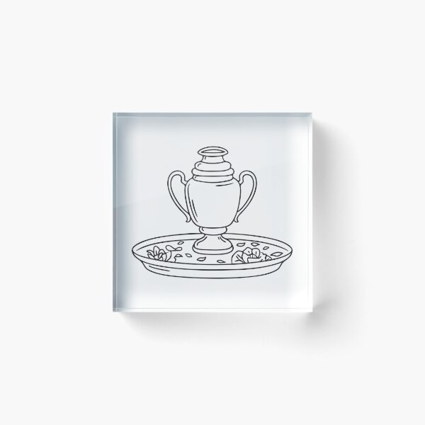 Item preview, A petite urn surrounded with petals placed in a dish designed and sold by rasagamastore.