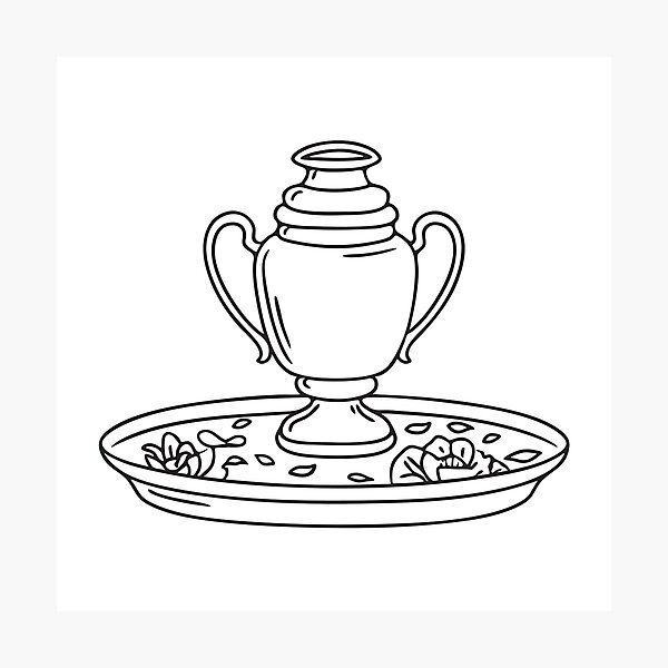 Item preview, A petite urn surrounded with petals placed in a dish designed and sold by rasagamastore.